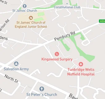 map for Kingswood Surgery