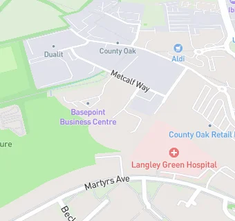 map for Langley Green First School