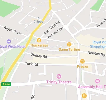 map for Bill's Tunbridge Wells