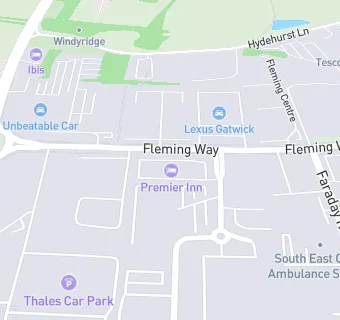 map for Premier Inn Gatwick Manor Royal