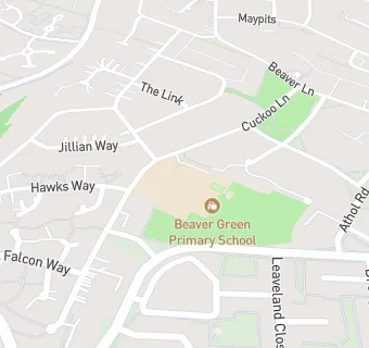 map for Beaver Green Primary School