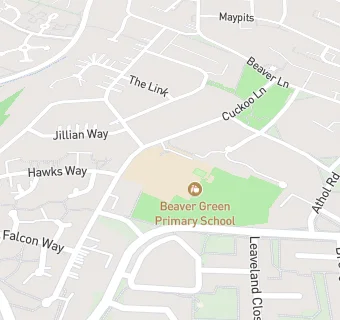 map for Beaver Green Infant School