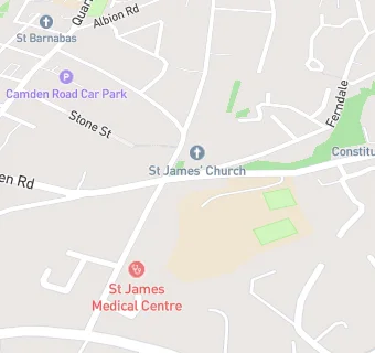 map for St James' Church of England Junior School