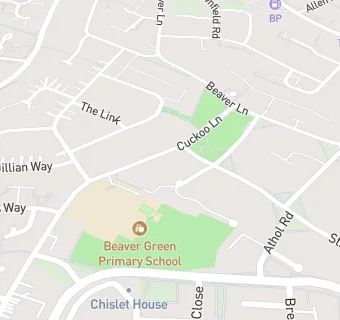 map for Beaver Green Primary School