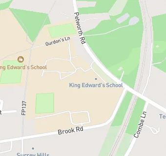 map for King Edward's School Witley