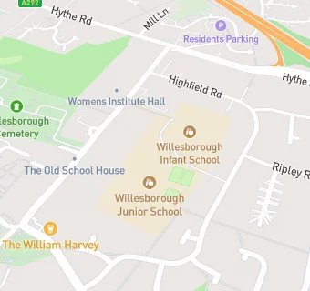 map for Willesborough Junior School