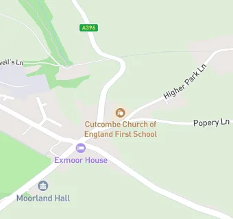 map for Cutcombe Church of England First School