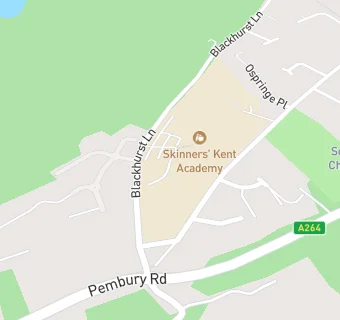 map for Skinners' Kent Academy