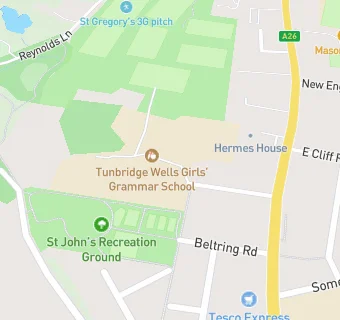 map for Tunbridge Wells Girls' Grammar School