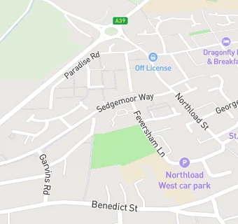 map for Glastonbury Surgery