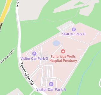 map for Tunbridge Wells Hospital