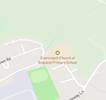 map for Evercreech Church of England Primary School