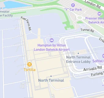 map for Hampton By Hilton Gatwick Airport