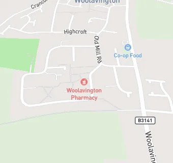 map for Woolavington Pharmacy