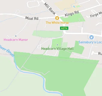 map for Headcorn Seniors Lunch Club