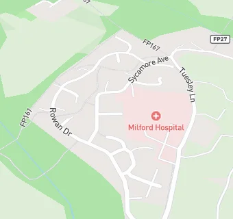 map for Milford Hospital