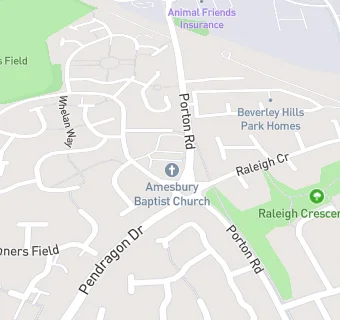 map for Amesbury Baptist Centre