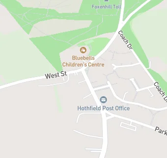 map for Hothfield Post Office