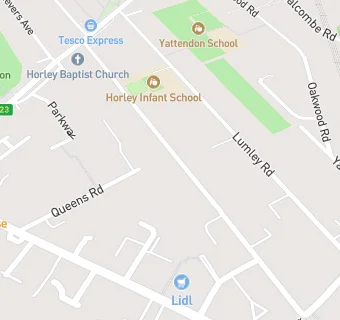 map for Horley & District Constitutional Club