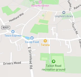 map for Lingfield Middle School