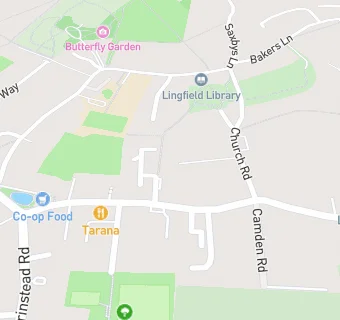 map for Lingfield and Dormansland Meals on Wheels