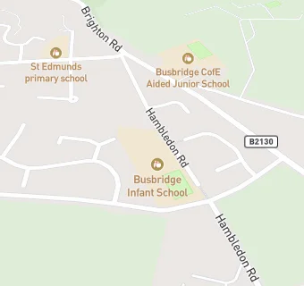 map for Busbridge Infant School