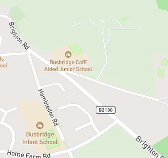 map for Busbridge C of E Junior School