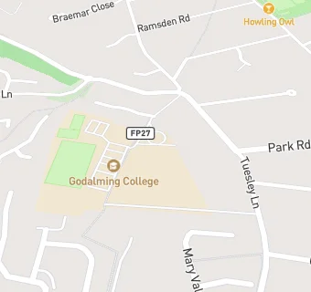 map for Godalming College