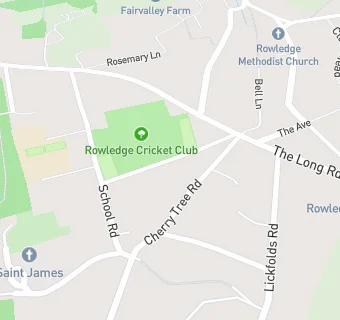 map for Rowledge Cricket Club