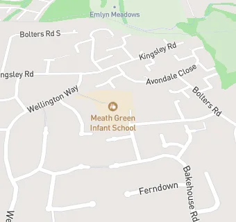 map for Meath Green Infant School