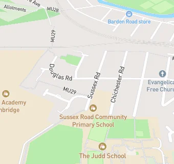 map for Nourish Contract Catering Ltd  At Sussex Road Primary School