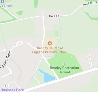 map for Bentley Church of England Primary School