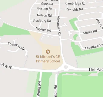 map for St Michael's Church of England Primary School