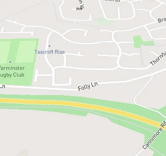 map for Warminster Rugby Football Club