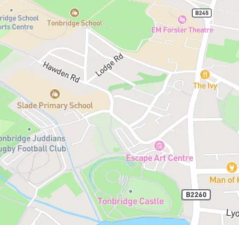 map for Tonbridge Junior Football Club