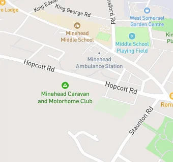 map for Minehead CAMC Site