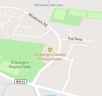 map for St George's Catholic Primary School, Warminster