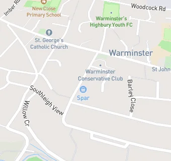 map for Warminster Conservative Club