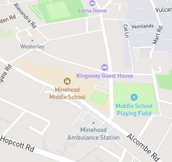 map for Minehead Middle School