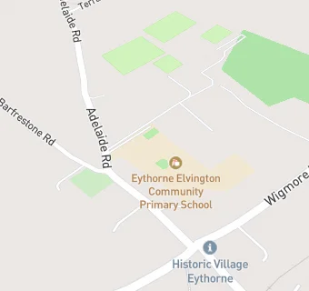 map for Eythorne Elvington Community Primary School