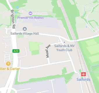 map for Salfords Sports And Social Club