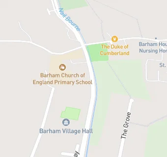 map for Barham Village Hall