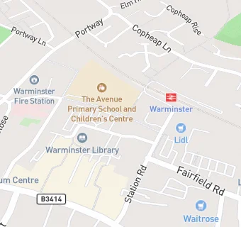 map for The Avenue Primary School and Children's Centre