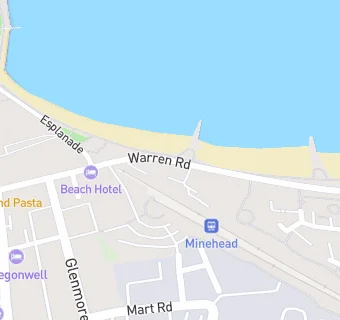 map for The Beach Hut and Ice Cream Shop