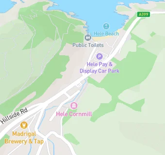 map for Hele Bay Garage