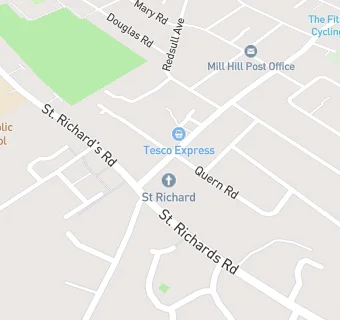 map for St Richards Church Hall Centre