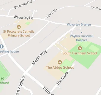 map for South Farnham School