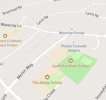 map for South Farnham Community Junior School