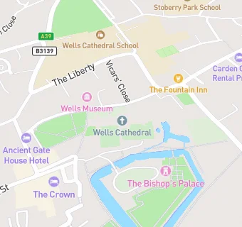 map for Wells Cathedral Cafe