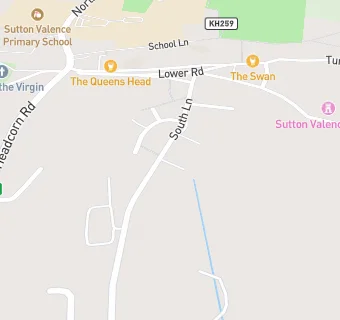 map for Sutton Valence Group Practice